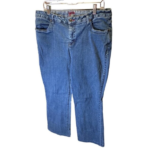 Smith’s Jeans Mid Rise Medium Wash Straight Leg Blue Jeans Sz 18 - Picture 3 of 12